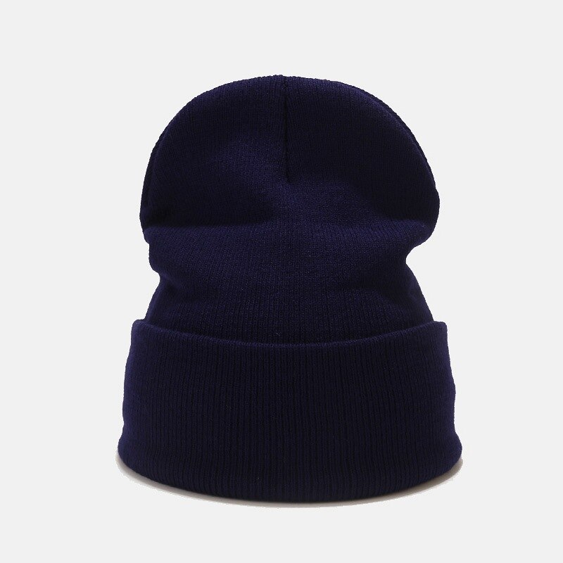 Winter Hats For Women Men Skullies Beanies Knitted Solid Cool Hat Girls Autumn Female Beanie Warm Bonnet Casual Cap: navy