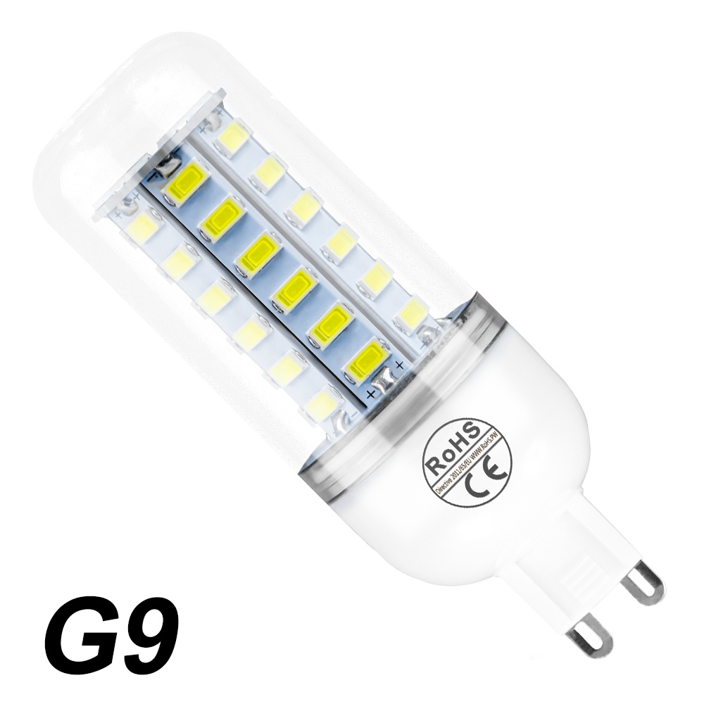 220V LED Corn Bulb E27 Lamp E14 Light GU10 Bombillas B22 Ampoule G9 LED Chandeliers 240V Lampada 3W 5W 7W 9W 12W 15W For Home: WHITE / WHITE / 2 pcs