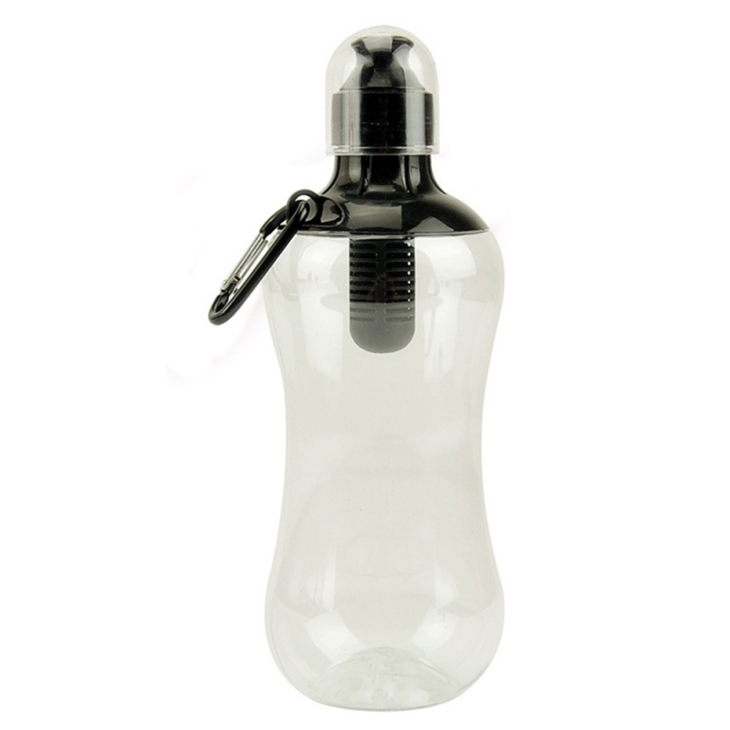 Draagbare Filter Fles Water Drinken Fles Outdoor Sport Fles Activated Carbon Filter Waterkoker Wandelen Klimmen Flessen: Light Yellow