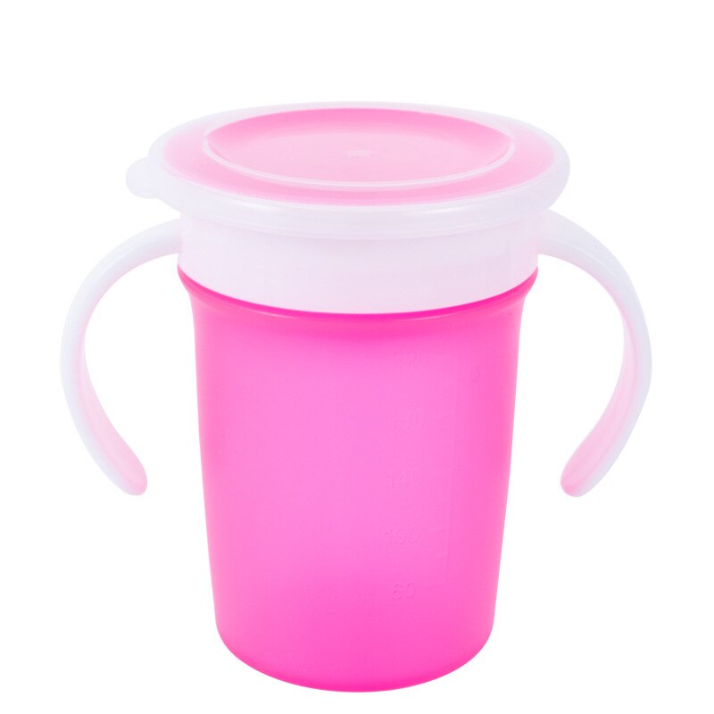 Tasse magique d&#39;apprentissage pour bébé, peut être tournée à 360 degrés, gobelet étanche pour enfant, bouteille d&#39;eau de 260ML