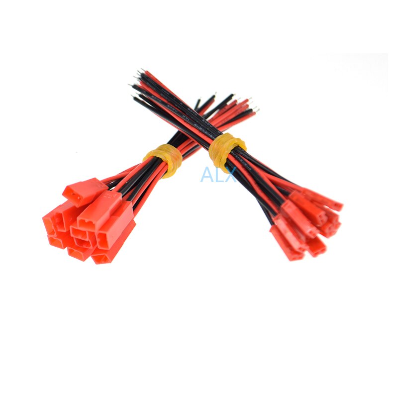 10Pairs 100MM JST CONNECTOR 2PIN PLUG CABLE MALE+FEMALE WIRE 2 PIN FOR RC BATTERY PCB