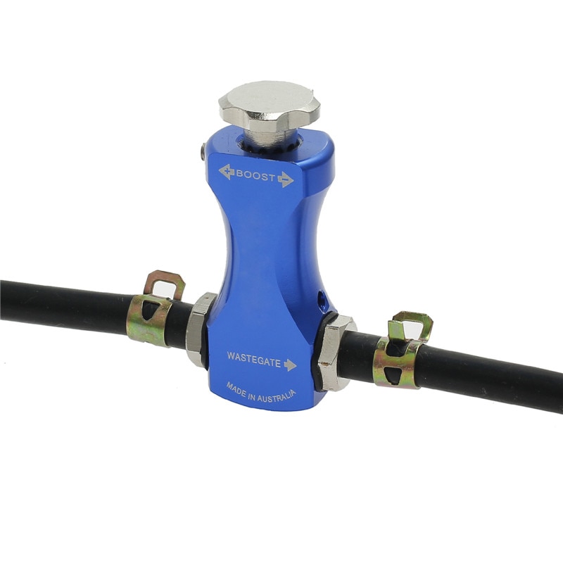 Justech Blue Turbo Boost Controller Turbocharger Boost Bleed Valve Aluminum Alloy Adjustable Universal Car Manual Controller