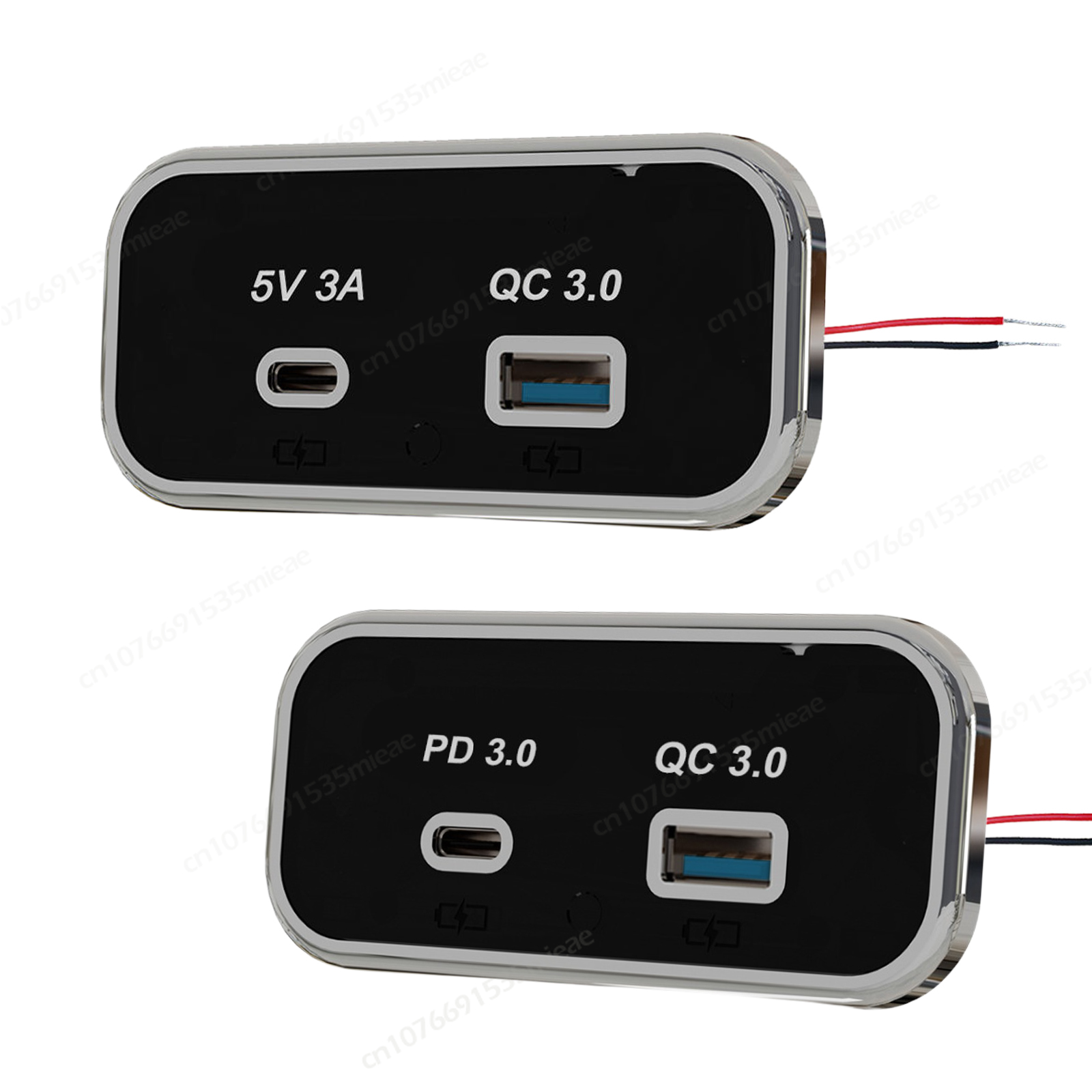 12v usb-uttak for bobil,  pd3.0 type-c, usb -c 5v, 3.1a,qc3.0 usb-a-porter, panel, veggkontakt for bil, usb-uttak, laderadapter for marin, buss, atv, lastebil