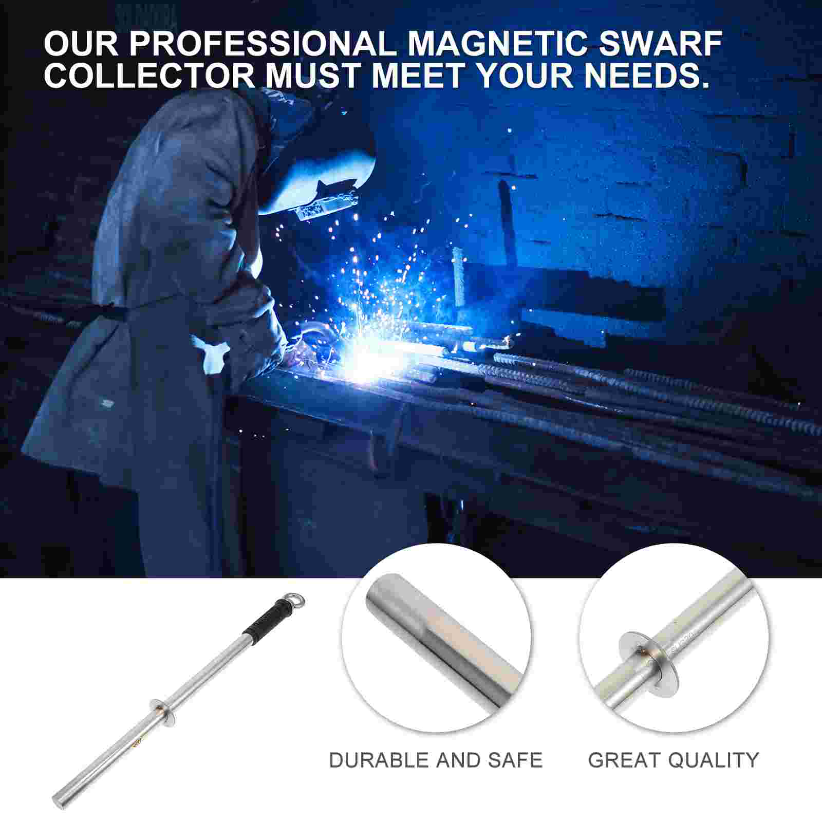 1PC Magnetic Turnings Swarf Collector Removal Swarf Magnetic Bar Magnetic Rod