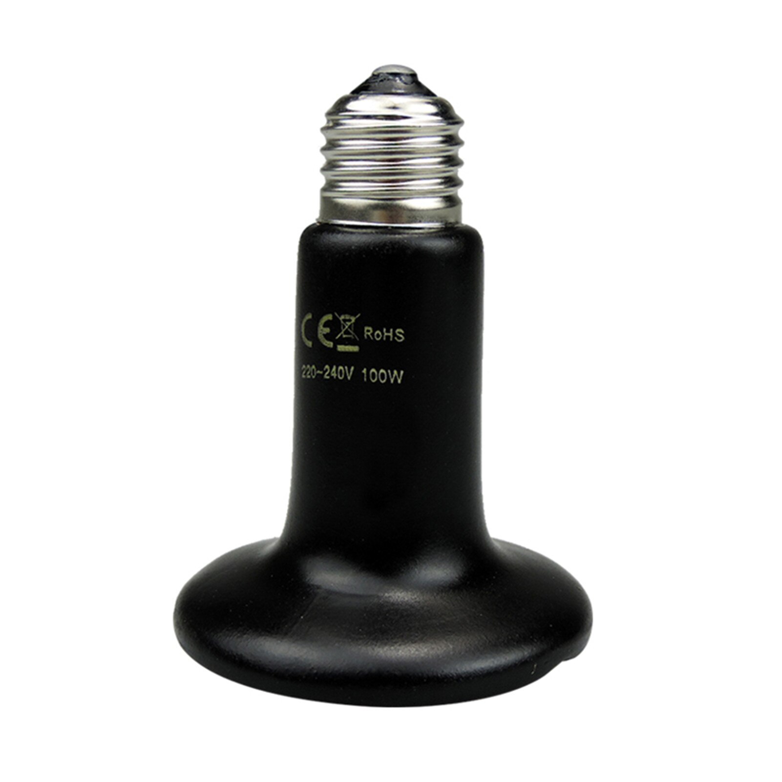 Reptile Heat Lamp Ceramic Heat Bulb No Light Emitting 100W for Amphibian Pet & Incubating Chicken @LS