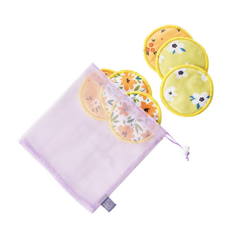 6 Stks/set Mom Herbruikbare Biologische Bamboe Borst Kompres Waterdicht Wasbare Nursing Zoogcompressen Voeden 3 Lagen Dikke Pads