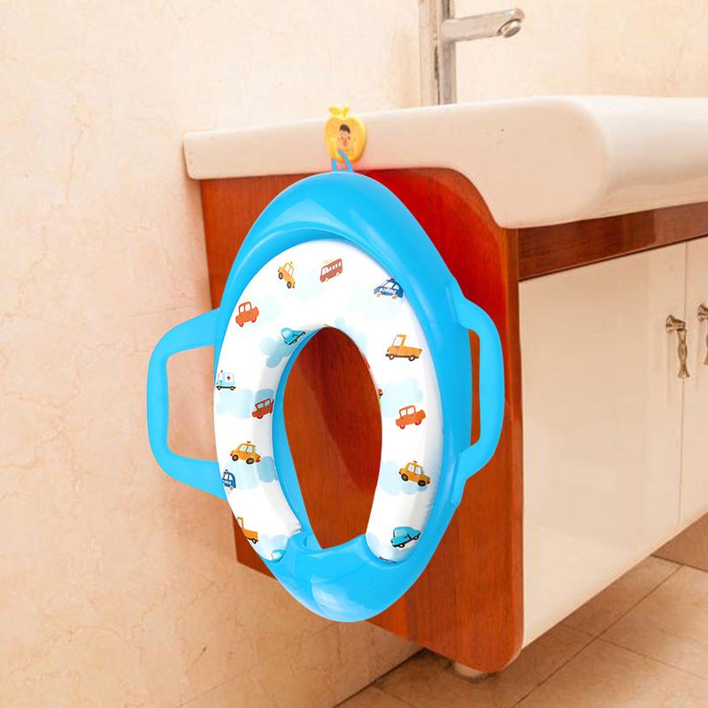 Soft Potty Training Potty Seat with 2 Handles Splash Guard