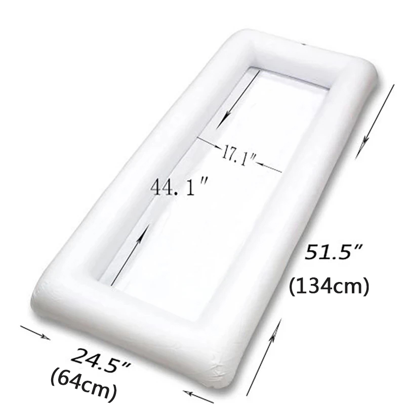 Aufblasbare Schwimm Reihe Schwimmen Pool Schwimm Luft Matratze Bier Trinken Kühler Tabelle Bar Fach Strand Aufblasbare Luft Matratze: WHITE