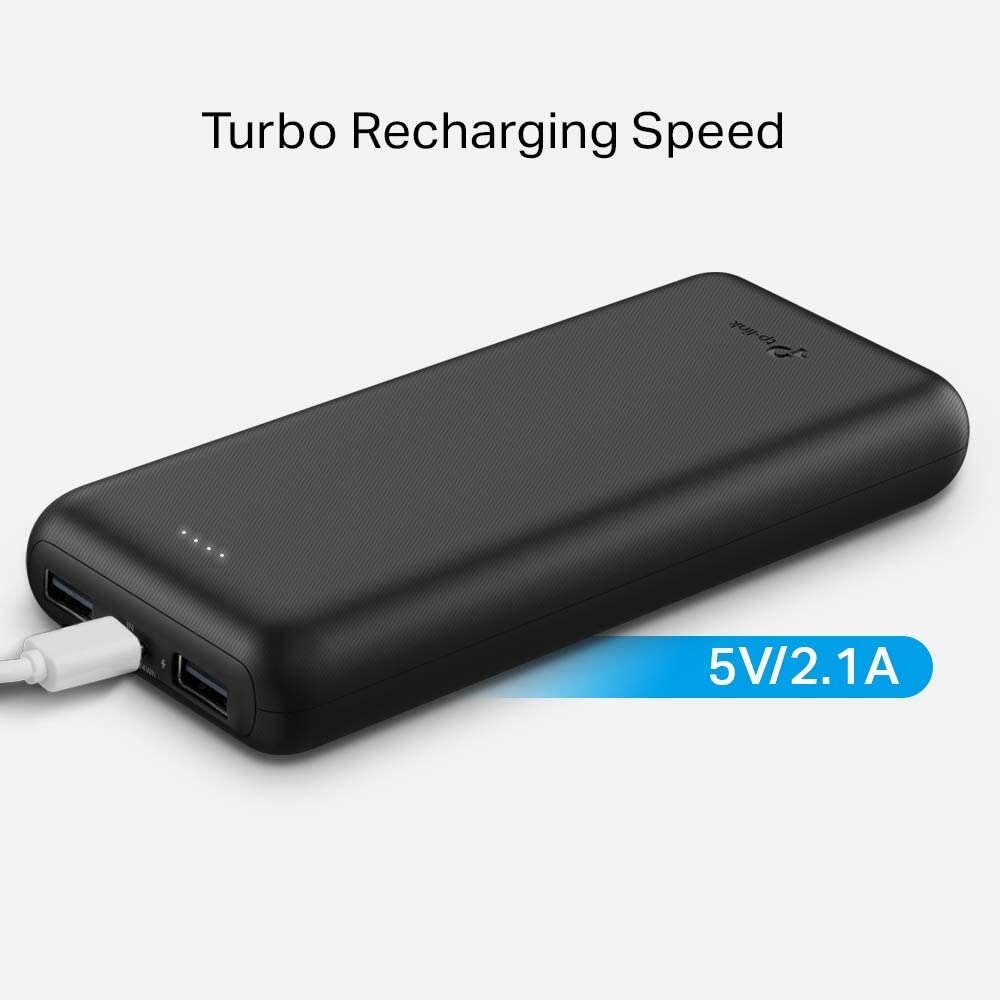 Powerbank Tp-Link Tl-pbb20000 20.000Mah 2Ptos Usb (In 5V/2.1a, out 5V/2.1a)