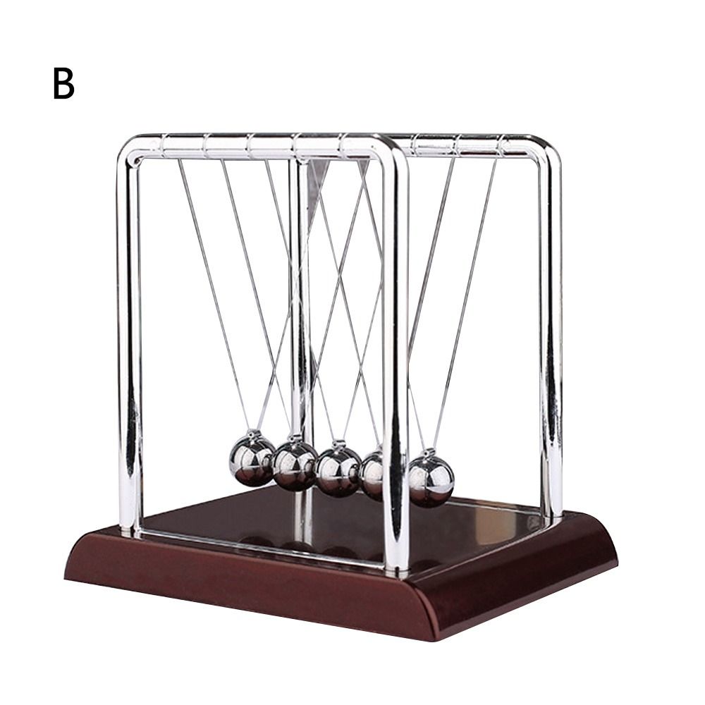 1 PC Cradle Balance Steel Balls School Teaching Supplies Physics Science Pendulum Desk Toy Home Decoration: Light Grey