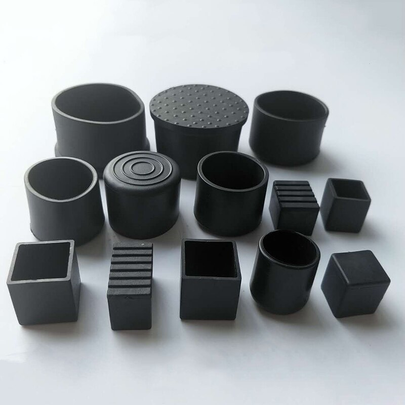 4/8Pcs Square Rubber Chair Leg Caps Non-slip Furniture Table Legs Cover Floor Protector Rubber Feet Pads Furniture leveling Feet