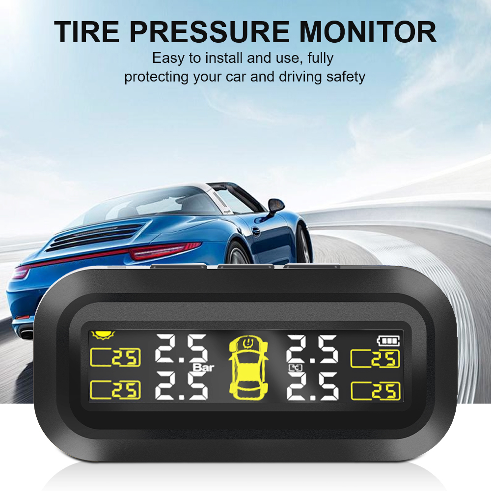 Tire Pressure Monitoring System Car Tyre Pressure Monitor Tyre Pressure Alarm With 4 External Sensors