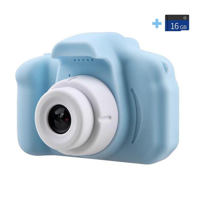 Mini Tragbare Digitale freundlicher Kamera HD 1080p Bildschirm Nette 2,0 zoll für Jungen Mädchen rosa: blau mit TF Card