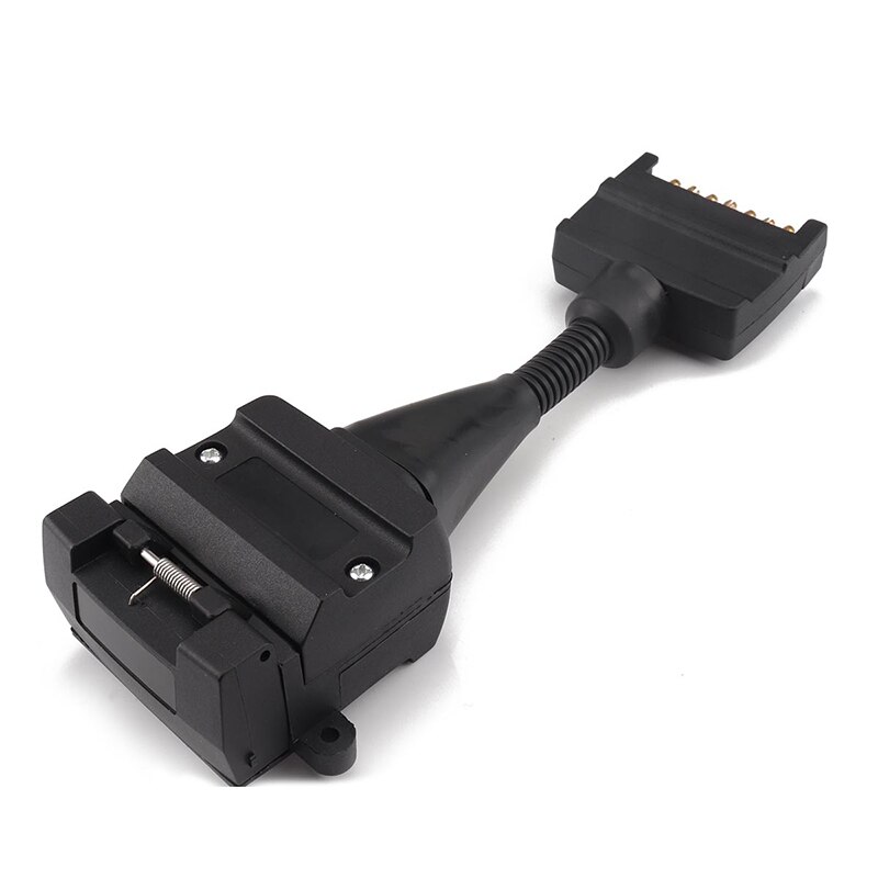 7 a 12 Pin AU plano macho remolque enchufe adaptador de conector ABS portátil Plug and Play fácil de usar para camión RV
