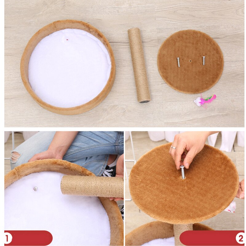 Cat Tree Sisal Rope Climbing Frame Cats Scratching Post Toys Detachable Cat Tree For Cats Kitten Grinding Claw