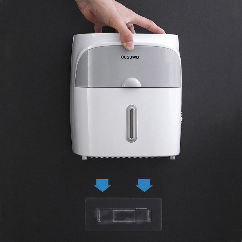 Draagbare Toiletpapier Houders Dubbele Wc Wandcloset Papierrol Stand Case Buis Opbergdoos Thuis Badkamer Accessoires Set