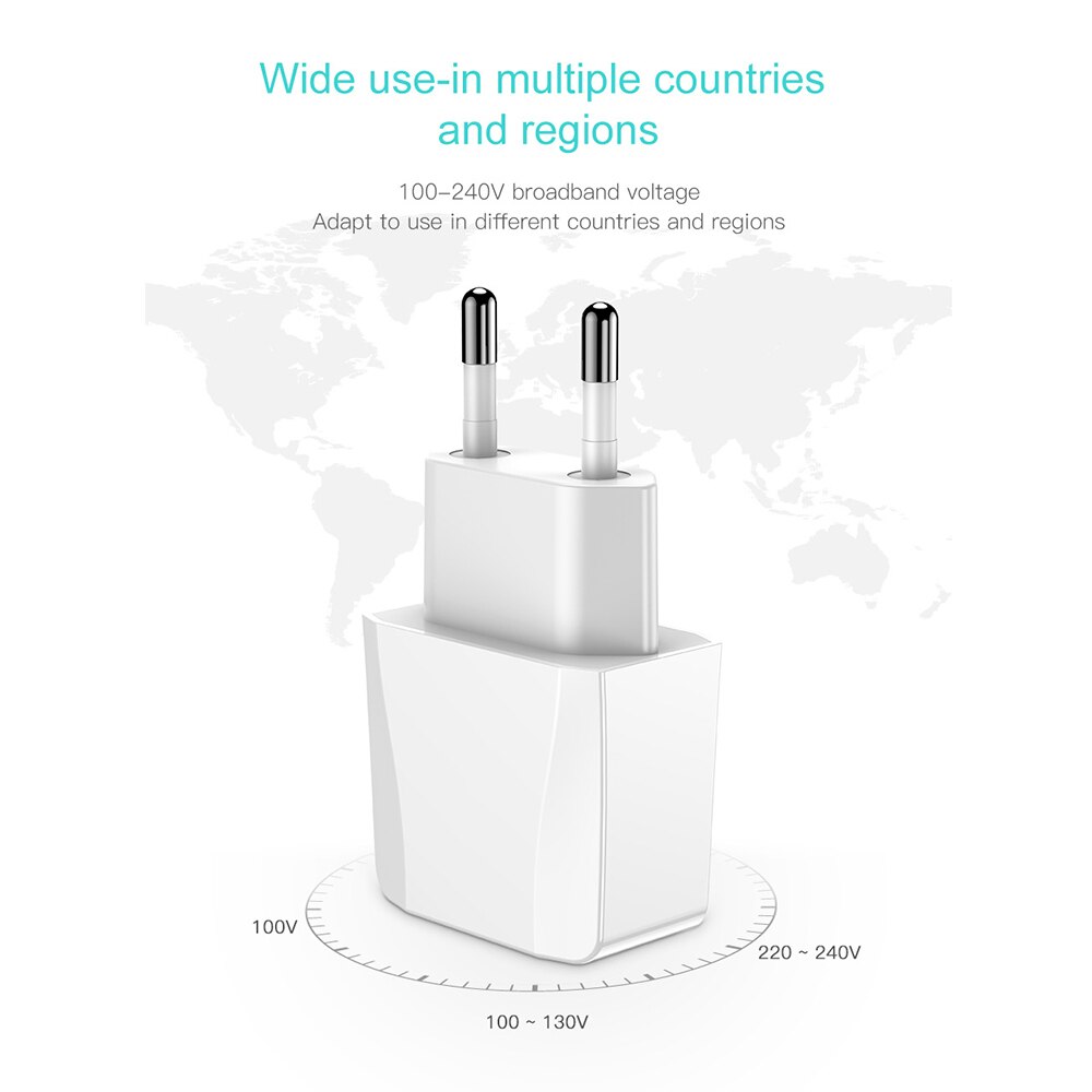 Dual Usb Charger, Mobiele Telefoon Eu Charger Plug Travel Wall Charger Adapter Voor Iphone Ipad Samsung Xiaomi Telefoon Oplader