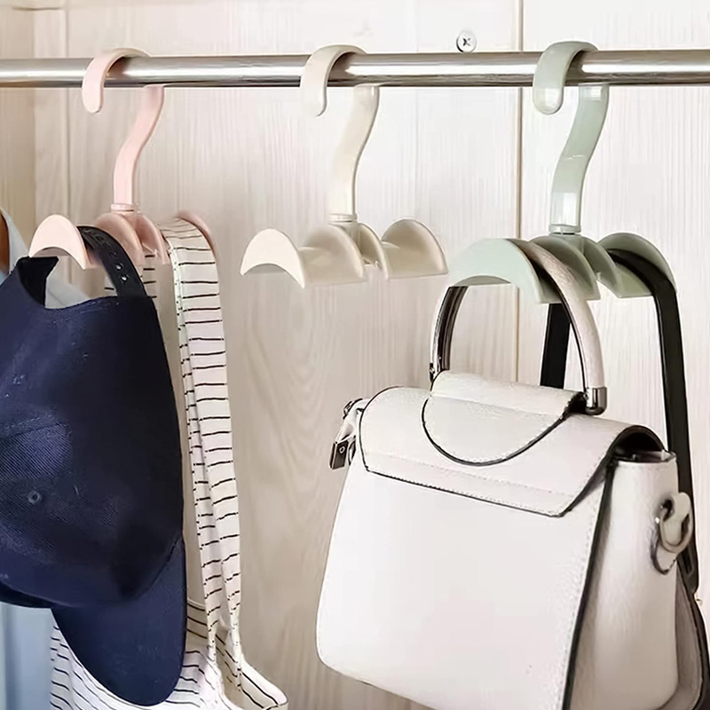 Multifunktions-Schranktasche, Aufbewahrungsregal, Drehung, Schal, Krawattenaufhänger, Geldbörsenhaken, Kleiderschrank, Gürtelhaken, Kleiderschrank, Handtasche, Organizer