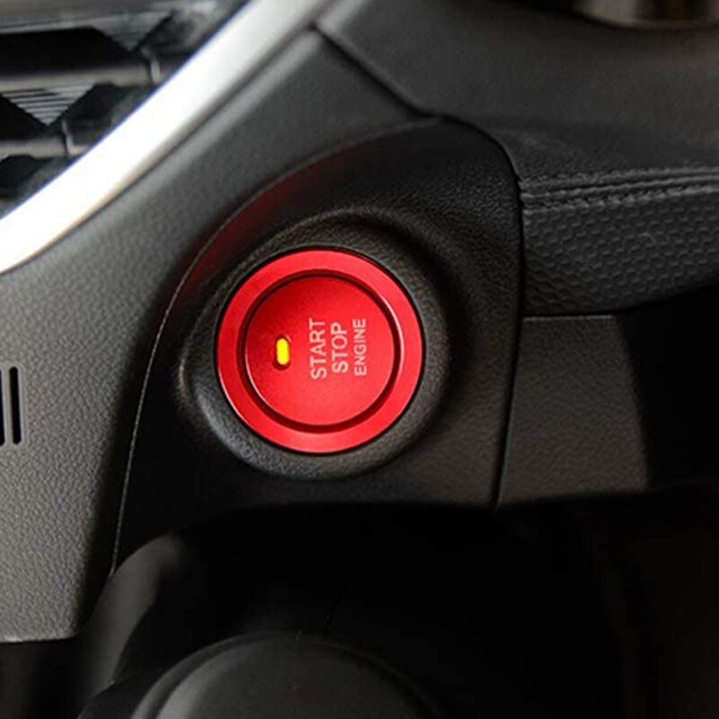 Keyless Motor Push Start Knop Met/Omliggende Ring Trim Compatibel Compatibel Voor Subaru