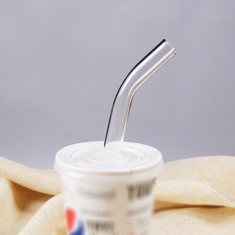 14mm Reusable Glass straw Extra Wide Pointed Bubble Tea Straw Smoothie Straw Glass drinking Straw Milk Coffee Porridge