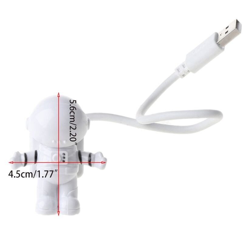 Mini Flexibele Ruimtevaarder Astronaut Usb Tube Led Night Light Lamp Voor Computer Laptop Pc Notebook Reading Portable Kids Toy