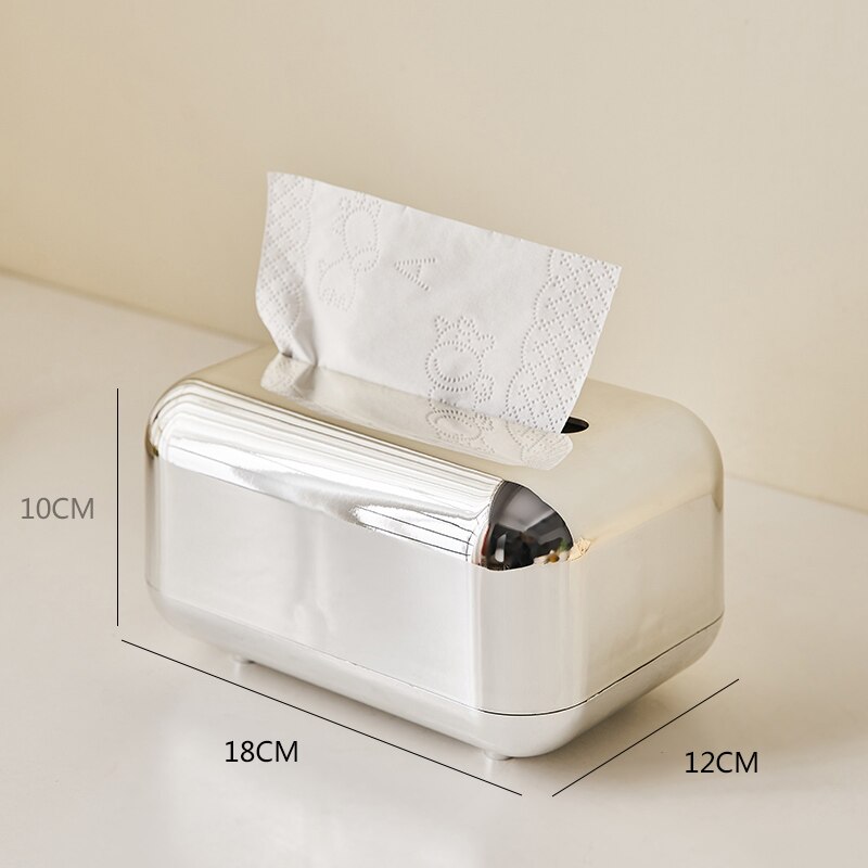 Porte-serviettes en papier doré, boîte à mouchoirs de cuisine, organisateur d'ornement artisanal, porte-serviettes de bureau