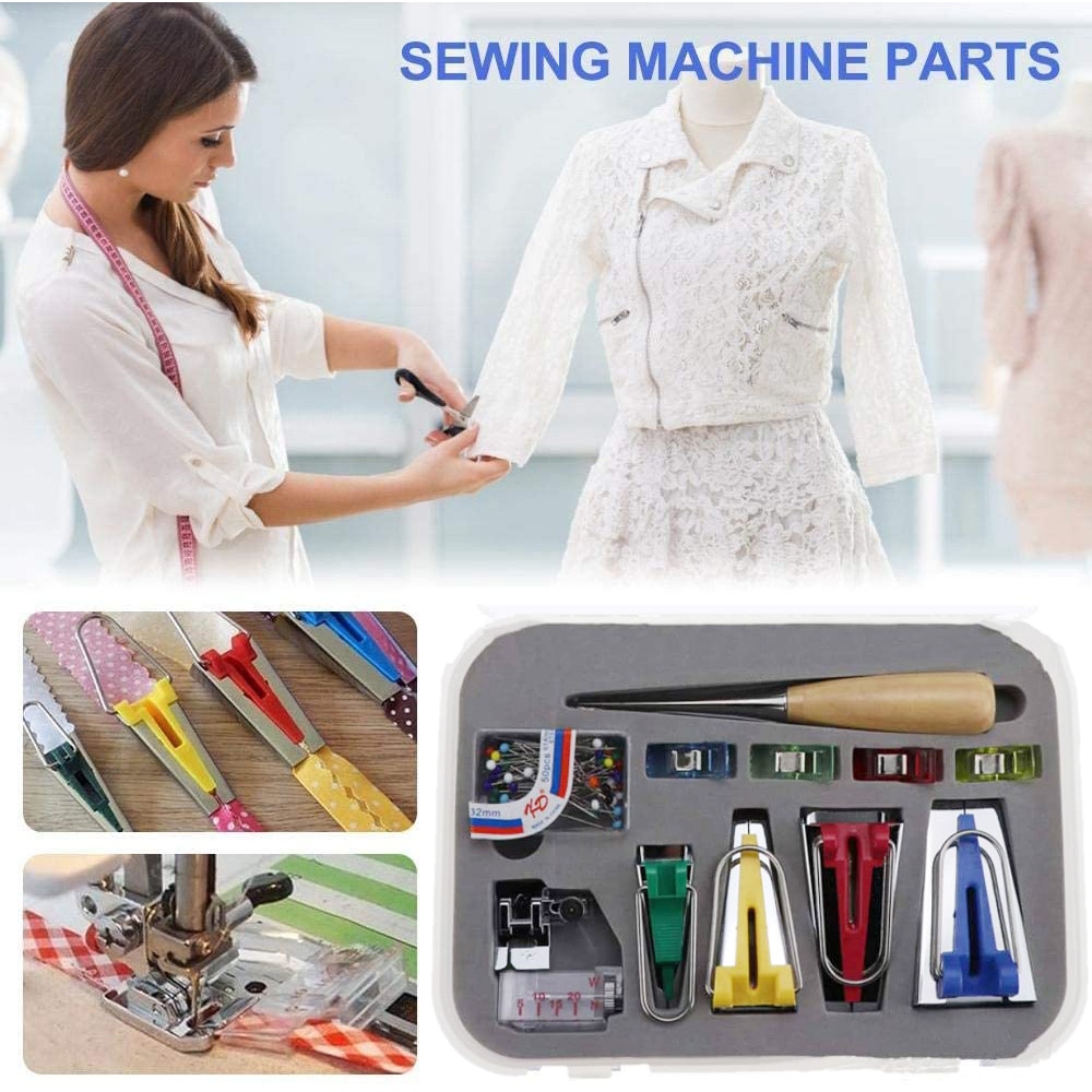 DIY Patchwork Quilting Tool Binding Sew Sewing Machine Tools sets Multifunction Sewing Bias Tape Maker Set Hemming tape maker