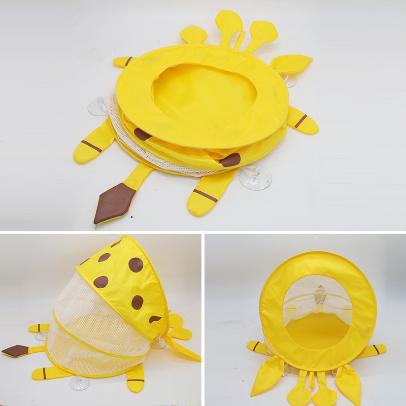 Baby Bad Speelgoed Opslag Organiser Met Adhesive Haken Voor Opknoping Opvouwbare Krab Tassen Hoge Grade Plastic Gemaakt Pasen