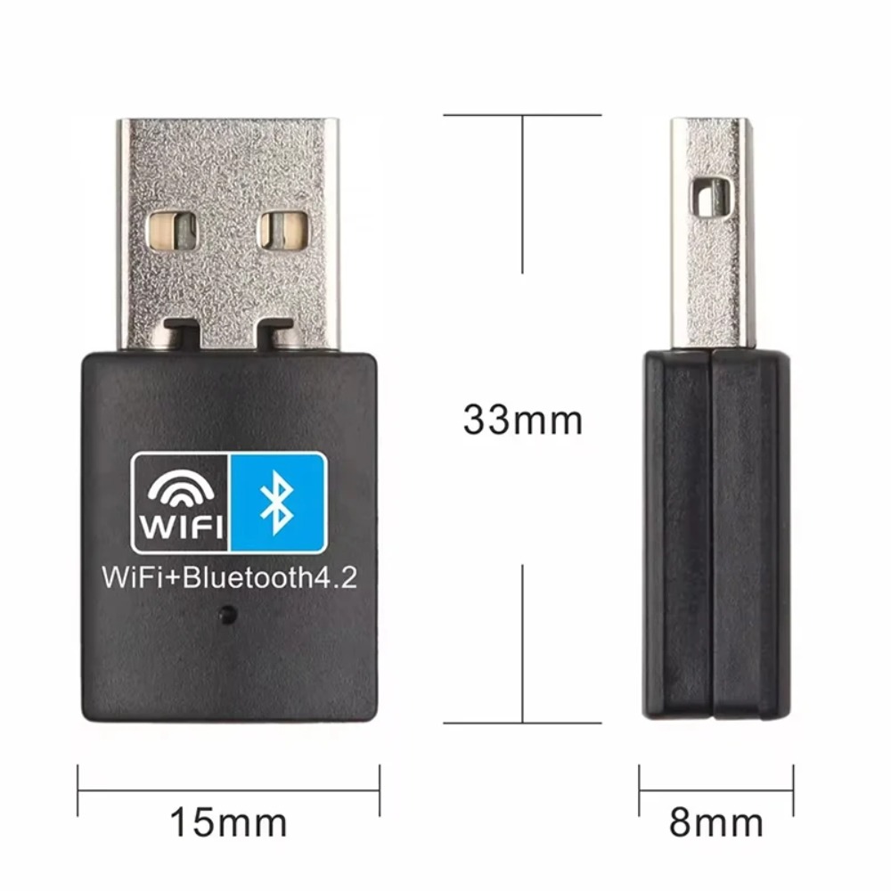 BGGQGG 150Mbps WiFi Bluetooth 4.2-compatible Wireless Adapter USB Adapter 2.4G V4.2 Dongle Network Card for Laptop PC Desktop