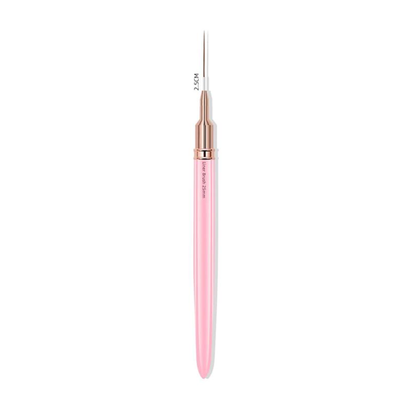 Nagel Kunst Pinsel mit Leopardenmuster, Doppelkopf, Nagel Kunst Liner Pinsel, Streifen, Zeichnen, Malen, Nageldesign-Pinsel, längliche Einzelheiten: Braun