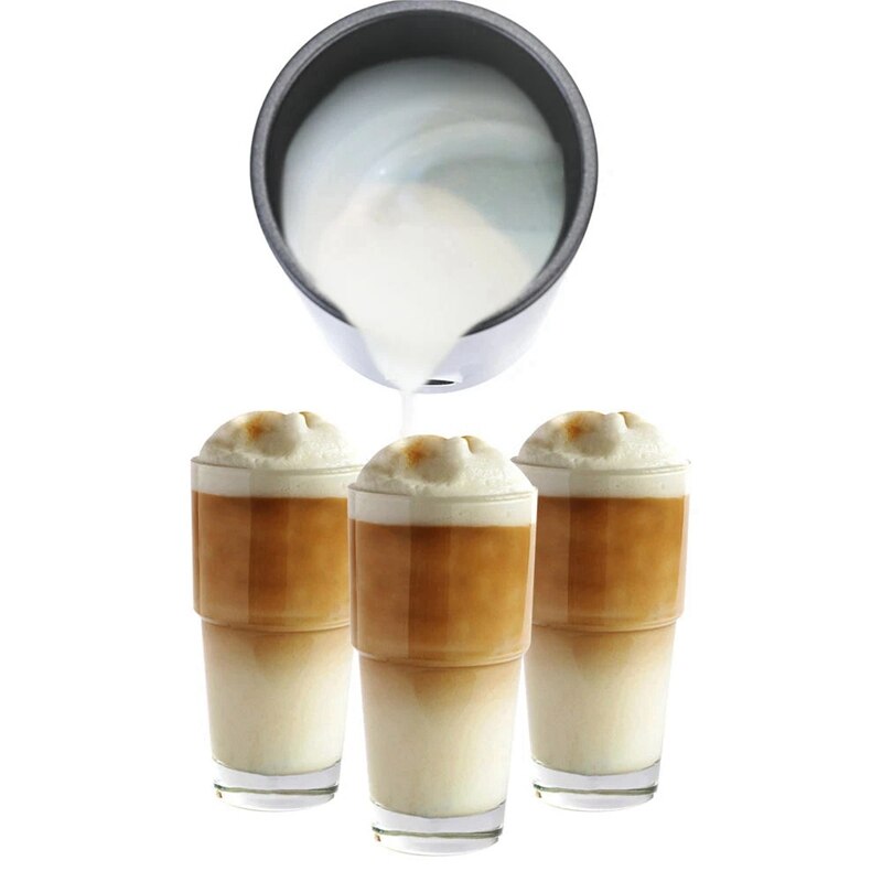 Electric Milk Frother Machine Warmer 550W Auto 240Ml Stainless Steel