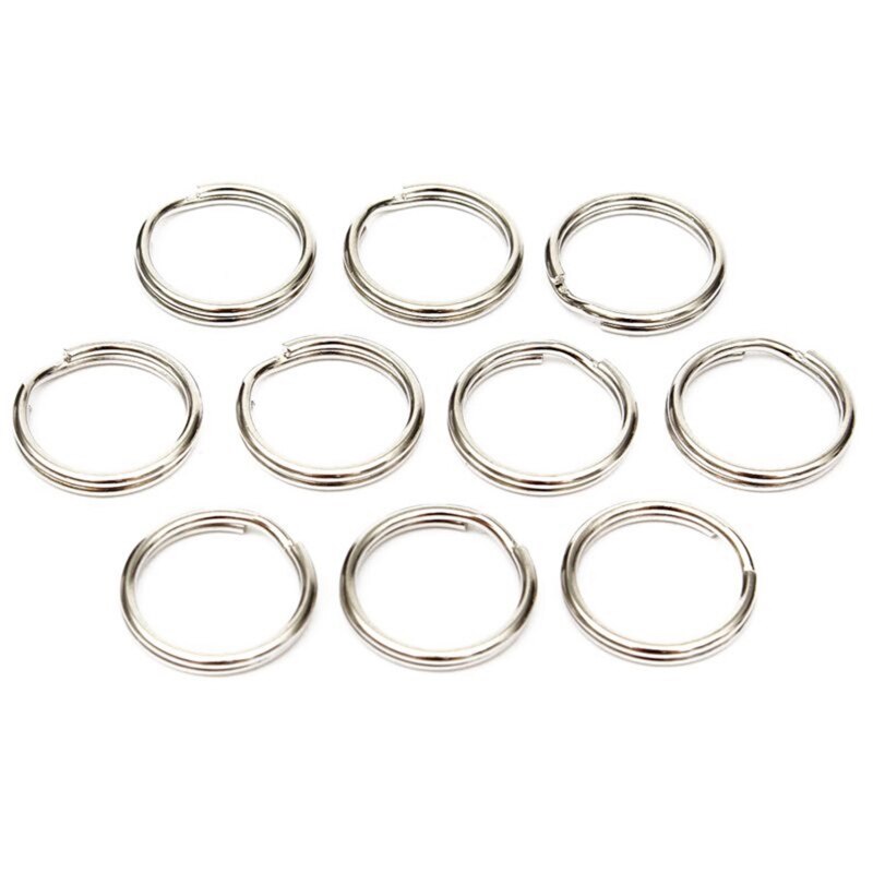 Best 1050 Pcs Split Keyring Keychain Key Ring Loop Holder Clasps Keyfob Connector, 1000 Pcs 8mm & 50 Pcs 25mm