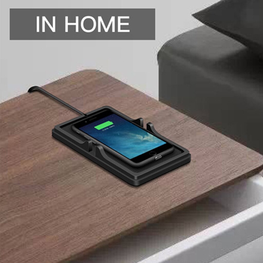 Non Slip Silicone Pad Car Mount Phone Holder Qi Wireless Charging Mat Pad for Car Dashboard Phone Mount for iPhone Samsung Mi