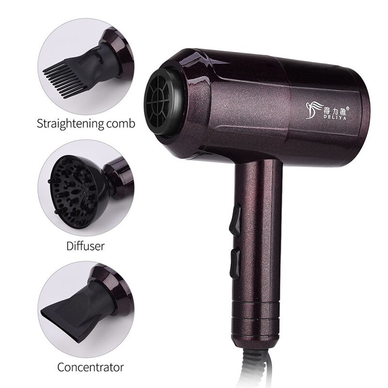 2200W Large Power Hair Dryer Quick Drying Below Dryer Low Noise Salon Hair Styling Tool 2 Speed 3 Heat Setting 220V