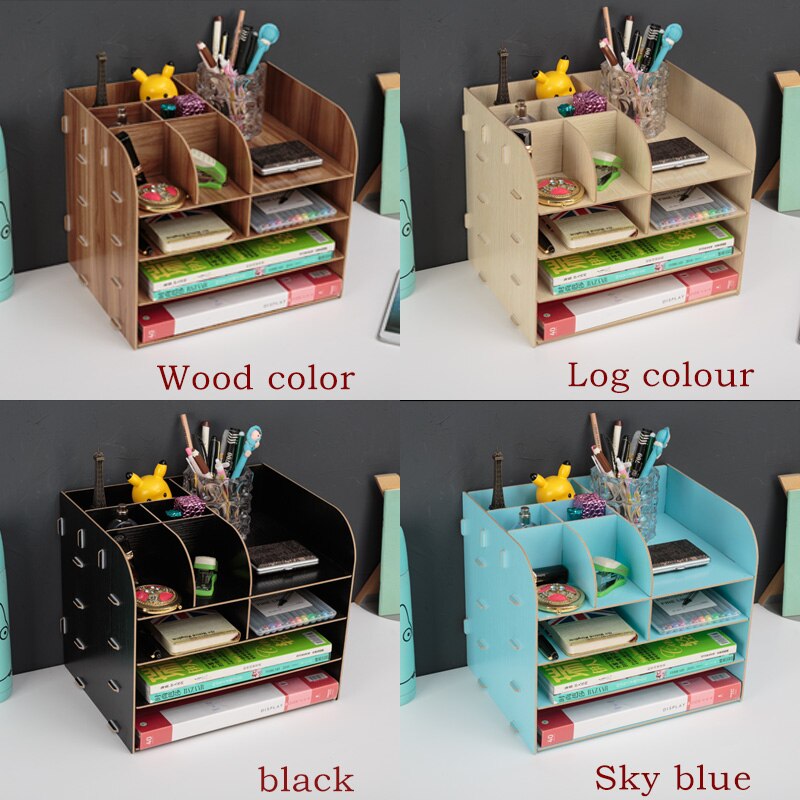 Trieur en bois avec tiroir pour stylo | Organiseur de Bureau en bois et de Bureau