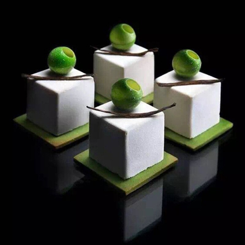 5*5*5cm 3d terning form silikone kage form gør-det-selv firkantet bagning kage form kage form