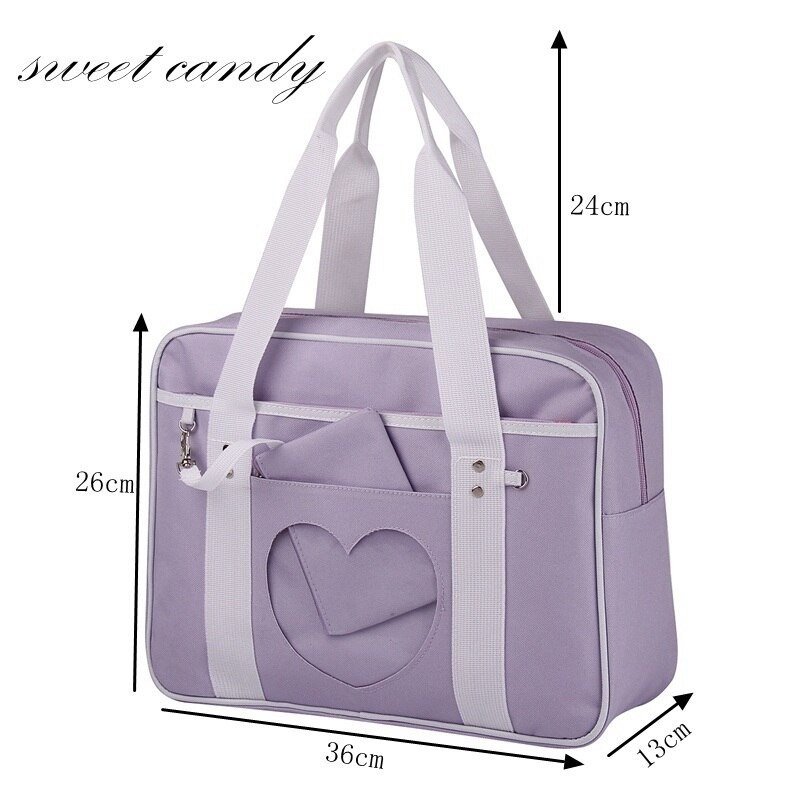 Stijl Roze Japanse Reizen Schouder Schooltassen Voor Vrouwen Meisjes Grote Capaciteit Bagage Organizer Handtassen Totes met Cosplayer: Lavender-no strap