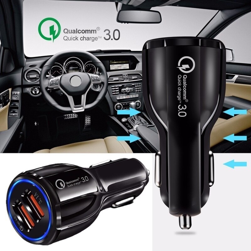 Uniwersalny podwójny szybkie usb 3.0 ładowarka samochodowa adapter samochodowy ładowarki telefonu