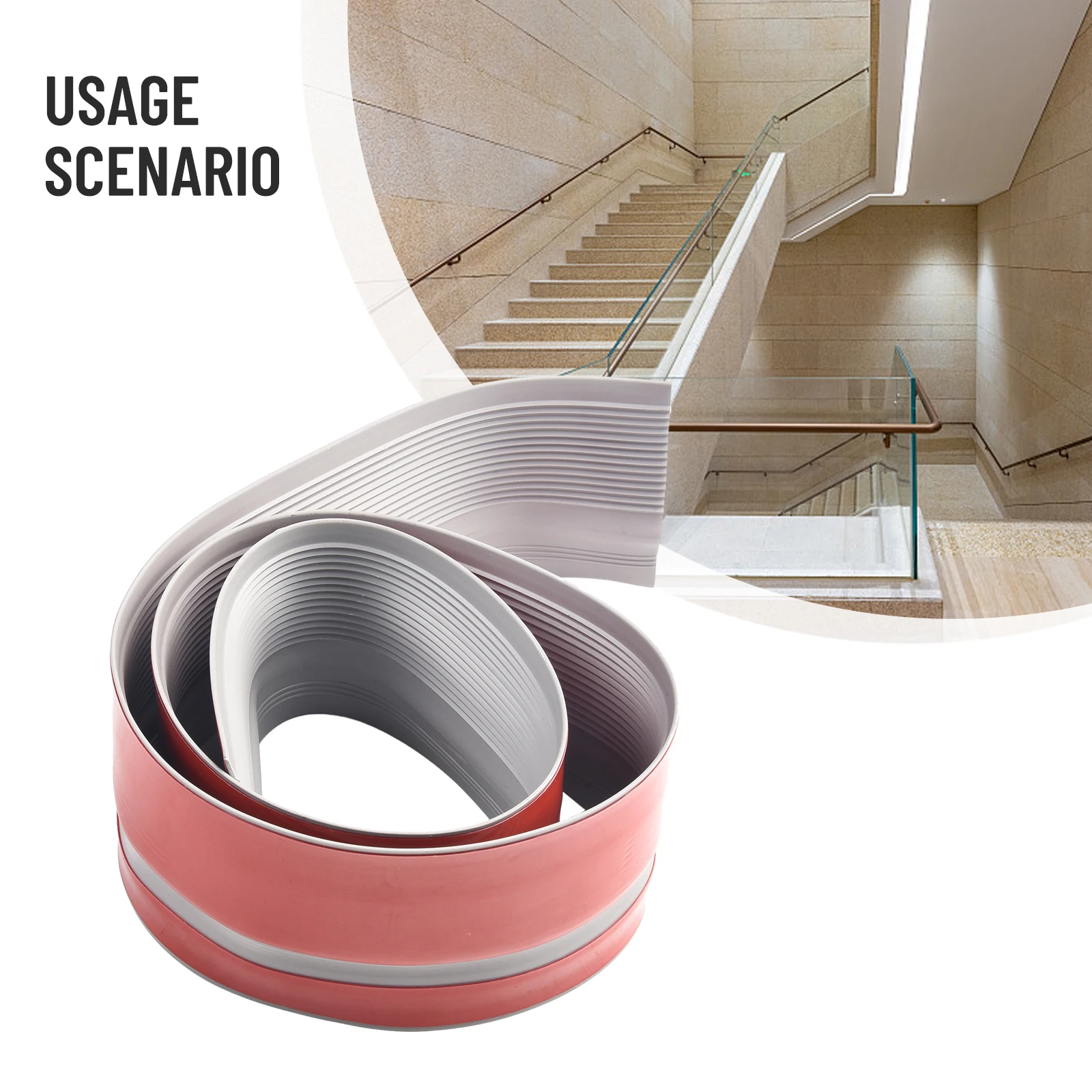 Protezione per bordi antiscivolo per scale impermeabile protezione per angoli per scale Anti-collisione adatta per rampa per scale bordo per Skateboard