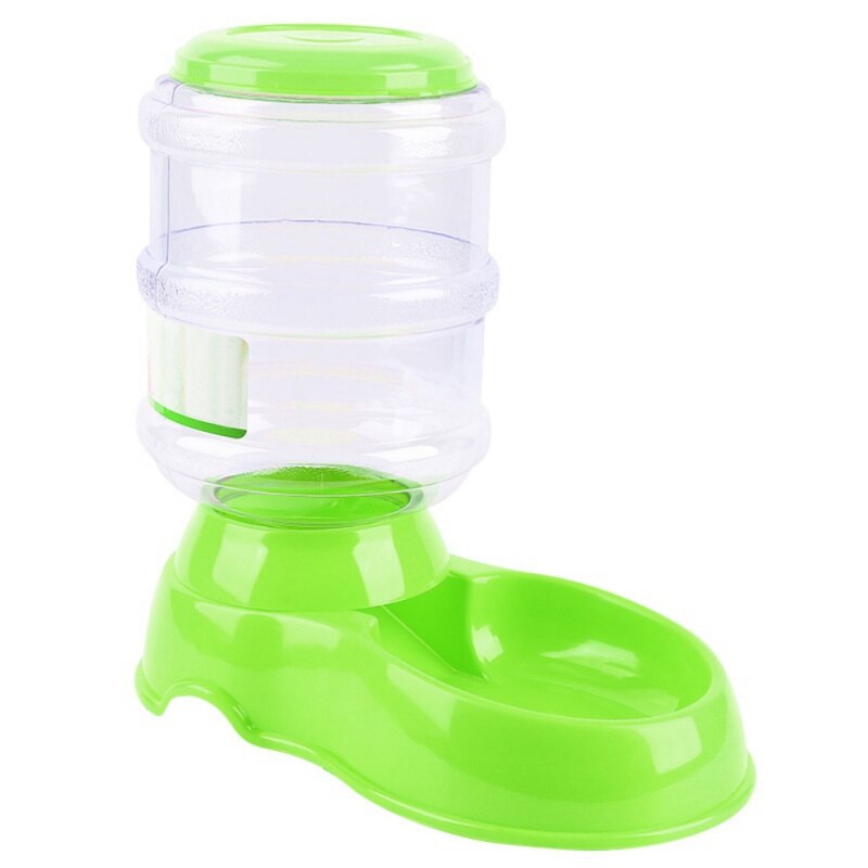 Automatic Eat Drink Supplies Pet Dog Cat Feeder Drinkers Water Dispenser Cat Dog Feeding Drinking Machine Pet Animal No Power: Feeder green