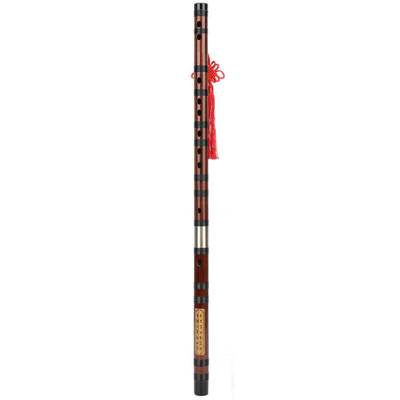 Musical Instruments Chinese Traditional Bamboo Flute D‑Key Lettering Body Dry Material Dizi Kit Traditional Wind Instrument