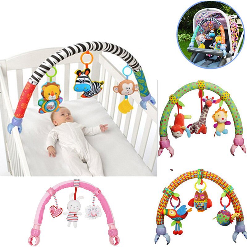 Mooie Baby Wieg Zetel Cot Opknoping Speelgoed Wieg Mobiele Wandelwagen Opknoping Zachte Pluche Rammelaars Ring Bel Educatief Baby Speelgoed M0036