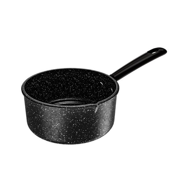 Suppe gryde nonstick gryde granitbelægning sauce gryde med plasthåndtag sil silke mælkepande køkkengrej til instant nudler: 16cm