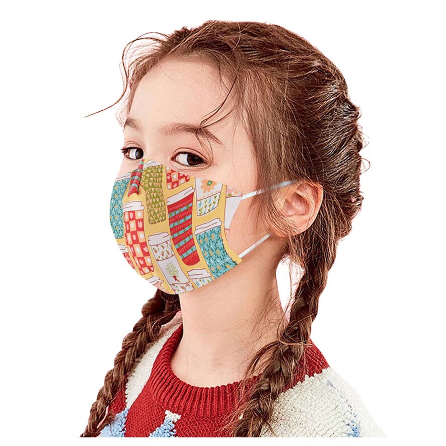 1PC 1PC Kids Children Outdoor Cotton Print Adjustable Reusable Breathable Valve Safe For Head Eye Faces Protection