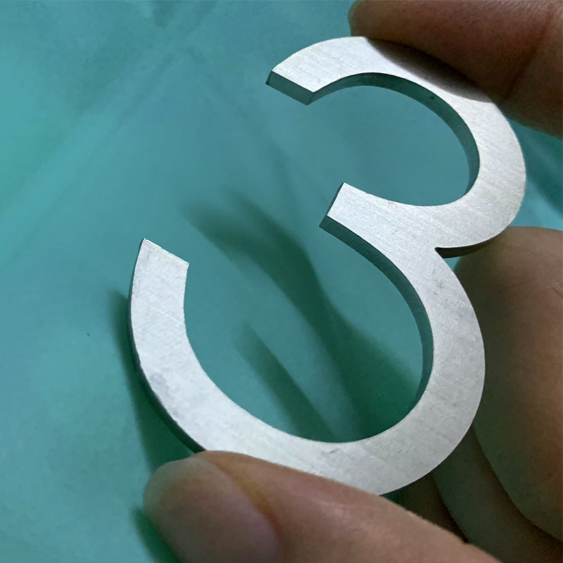 60mm Stainless Steel Self Adhesive House Number Sticker Metal Doorplate Home Door Plaque Numbers Sign For Mailbox Street Numbers