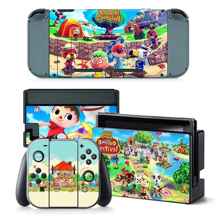 Cute Animal Crossing Vinyl Sticker Detachable Re-usable for Nintendo Switch Console & Joy-Con Controllers: Style 10