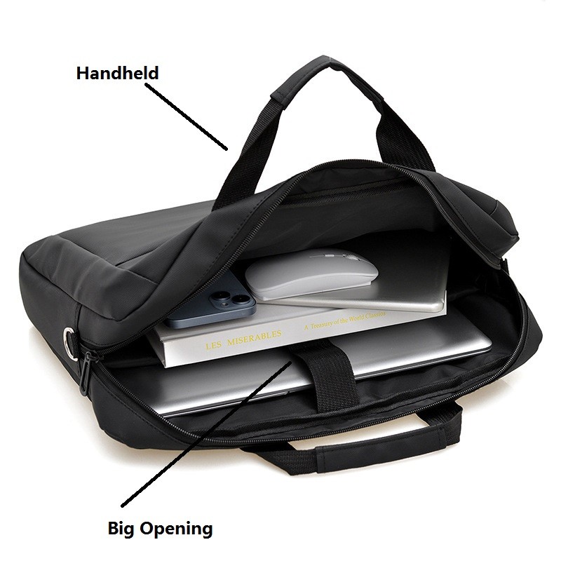 Bolso para portátil de gran capacidad para trabajo, viaje, oficina, maletines de negocios para hombre, bolso para portátil, documentos, funda de ordenador con correa
