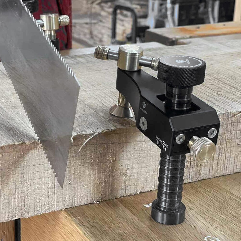 HONGDUI Woodworking Desktop Surface Fixing Clamp Aluminum Alloy Table Hold Down Clamp Household DIY Fixing Clip