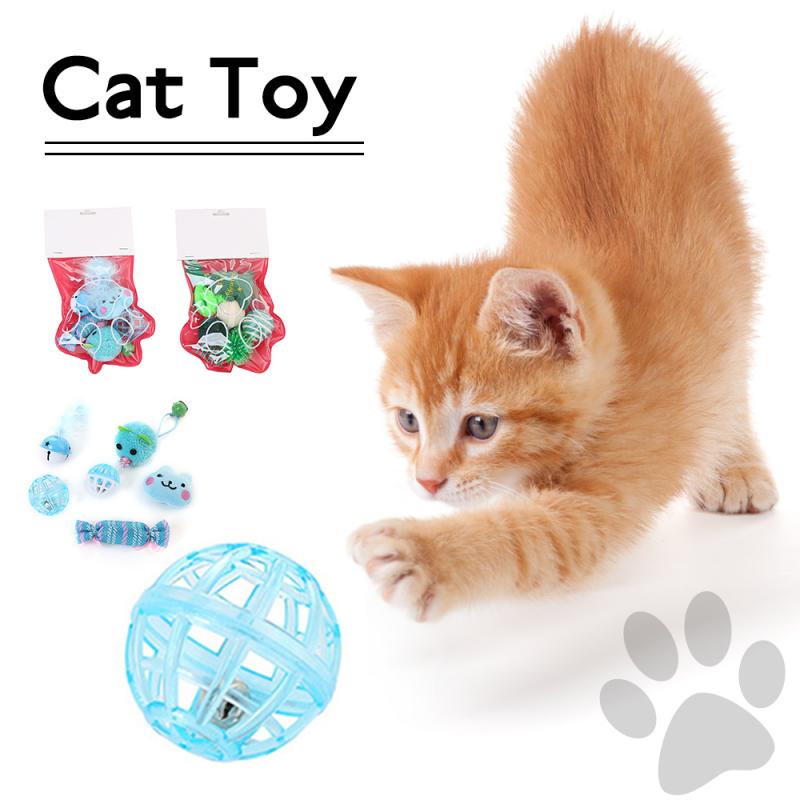 Zesdelige kattenspeelgoed kerstplezier kattenpoot speelgoed combinatie puppy kous diverse speeltjes huisdier interactief spel benodigdheden
