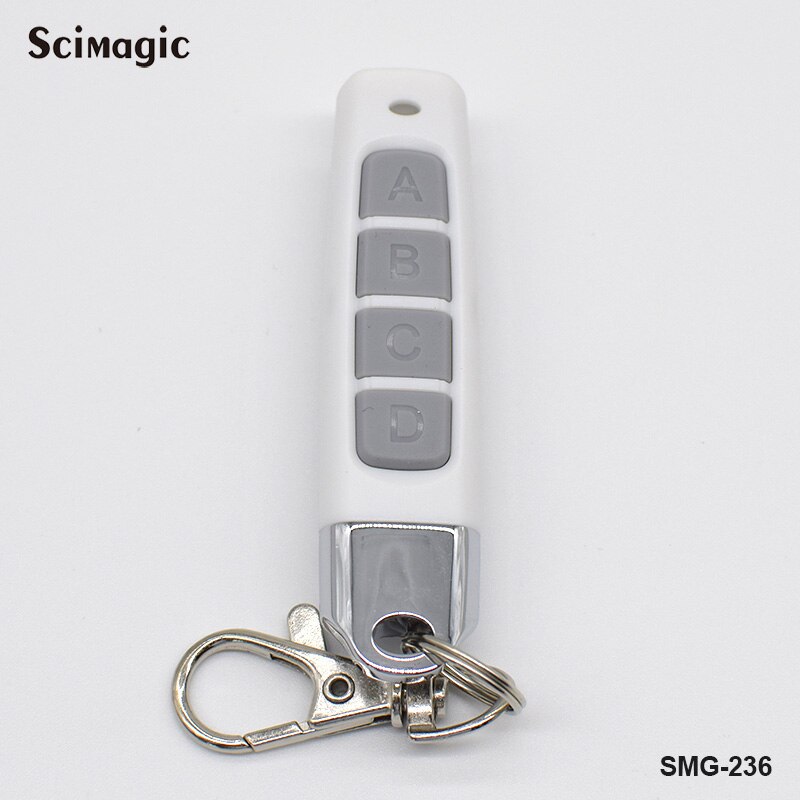 433Mhz Remote Control Code Grabber For Gate Wireless RF 4 Channel Electric Cloning For Gate Garage Door Car Keychain: white and gray